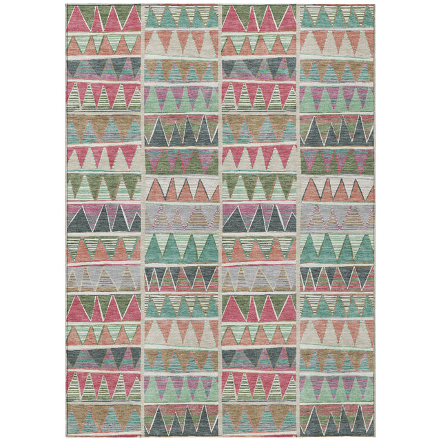Addison Chantille ACN2205 Geometric Machine Made Transitional Salmon Rug