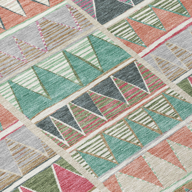 Addison Chantille ACN2205 Geometric Machine Made Transitional Salmon Rug