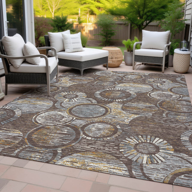 Addison Chantille ACN2206 Geometric Machine Made Transitional Fudge Rug