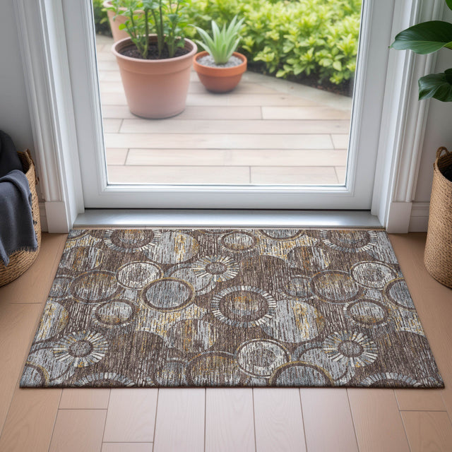 Addison Chantille ACN2206 Geometric Machine Made Transitional Fudge Rug