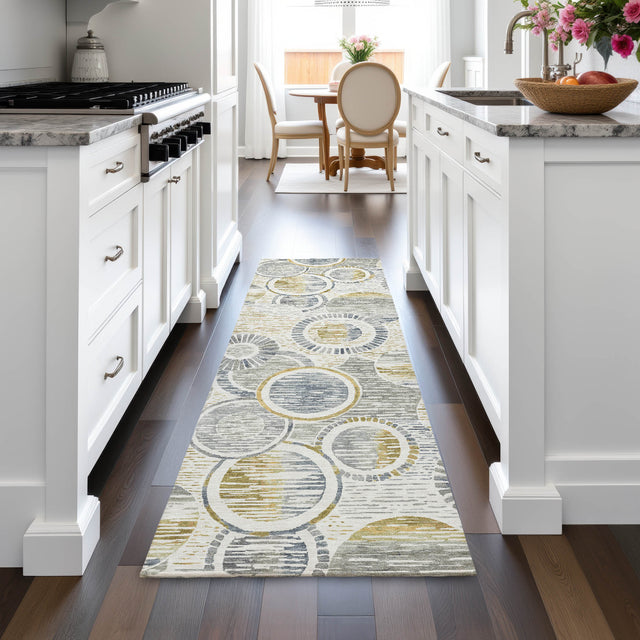 Addison Chantille ACN2206 Geometric Machine Made Transitional Ivory Rug