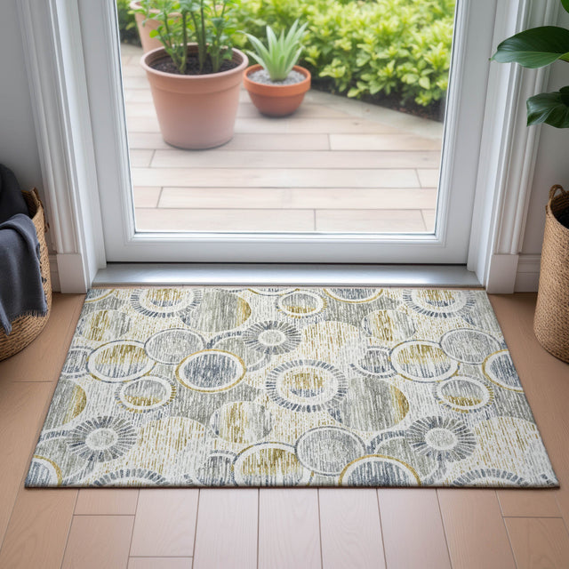 Addison Chantille ACN2206 Geometric Machine Made Transitional Ivory Rug