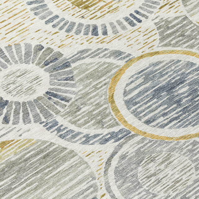 Addison Chantille ACN2206 Geometric Machine Made Transitional Ivory Rug