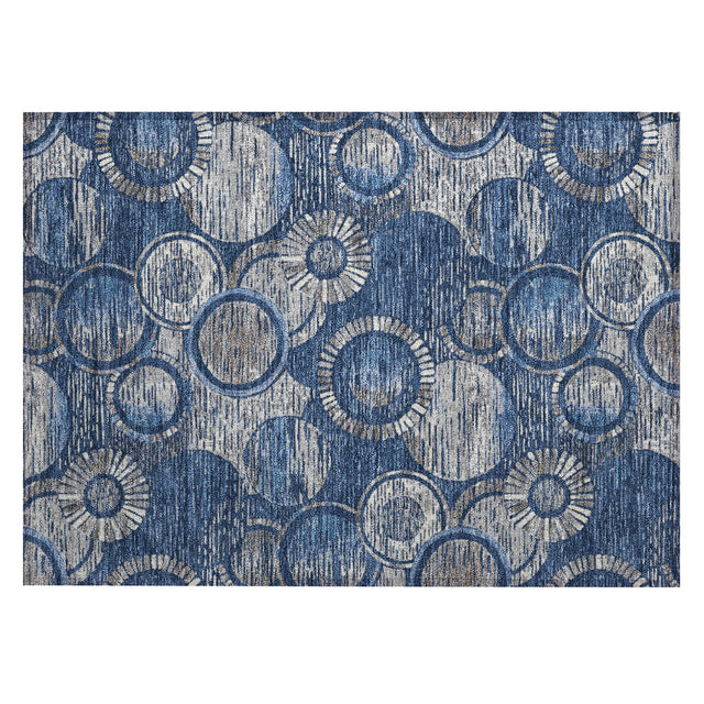 Addison Chantille ACN2206 Geometric Machine Made Transitional Navy Rug