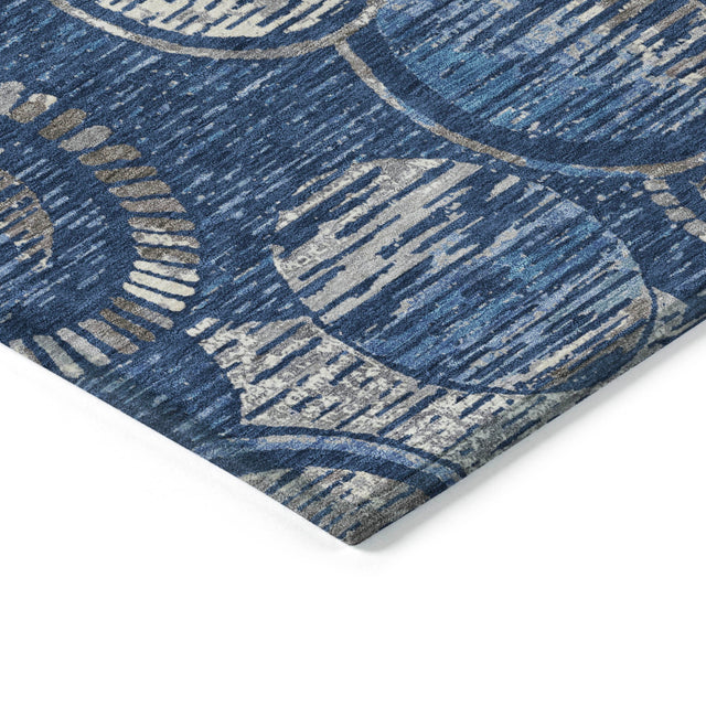 Addison Chantille ACN2206 Geometric Machine Made Transitional Navy Rug