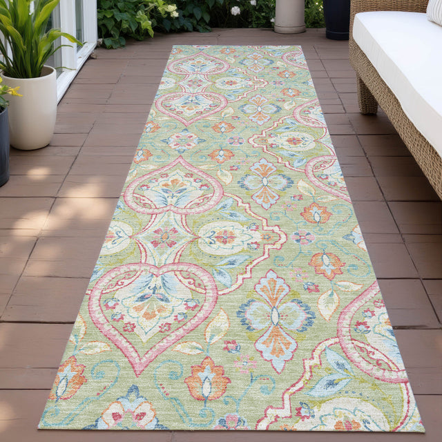 Addison Chantille ACN2207 Bohemian Machine Made Transitional Aloe Rug