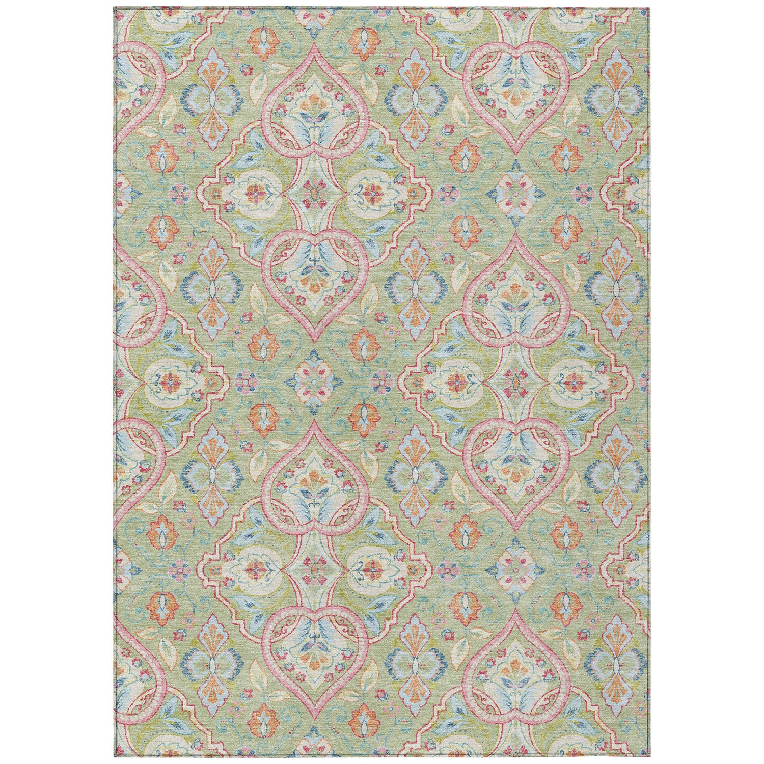 Addison Chantille ACN2207 Bohemian Machine Made Transitional Aloe Rug