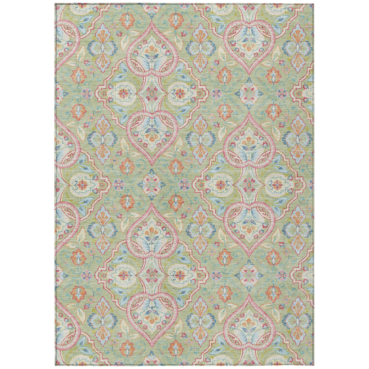 Addison Chantille ACN2207 Bohemian Machine Made Transitional Aloe Rug