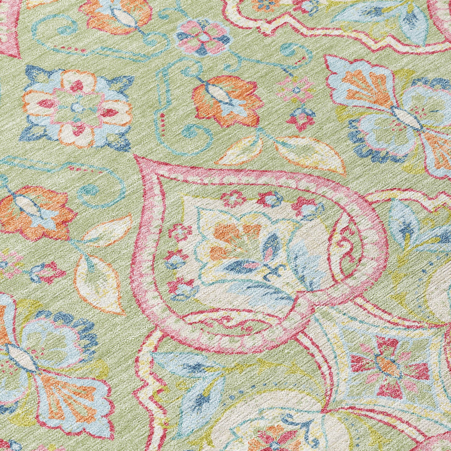 Addison Chantille ACN2207 Bohemian Machine Made Transitional Aloe Rug