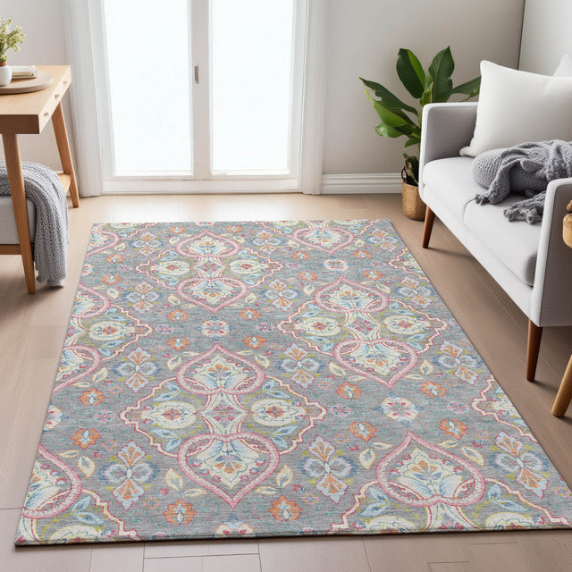 Addison Chantille ACN2207 Bohemian Machine Made Transitional Gray Rug
