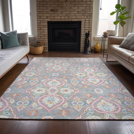 Addison Chantille ACN2207 Bohemian Machine Made Transitional Gray Rug