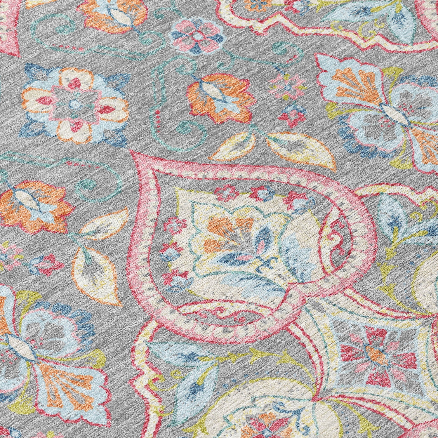 Addison Chantille ACN2207 Bohemian Machine Made Transitional Gray Rug