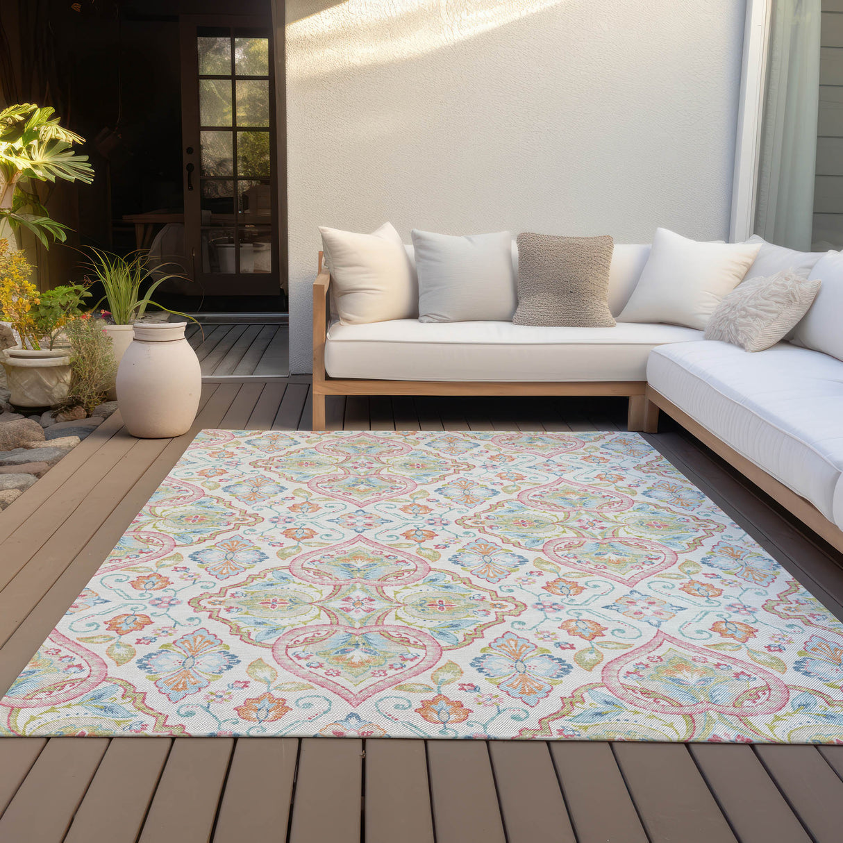 Addison Chantille ACN2207 Bohemian Machine Made Transitional Ivory Rug