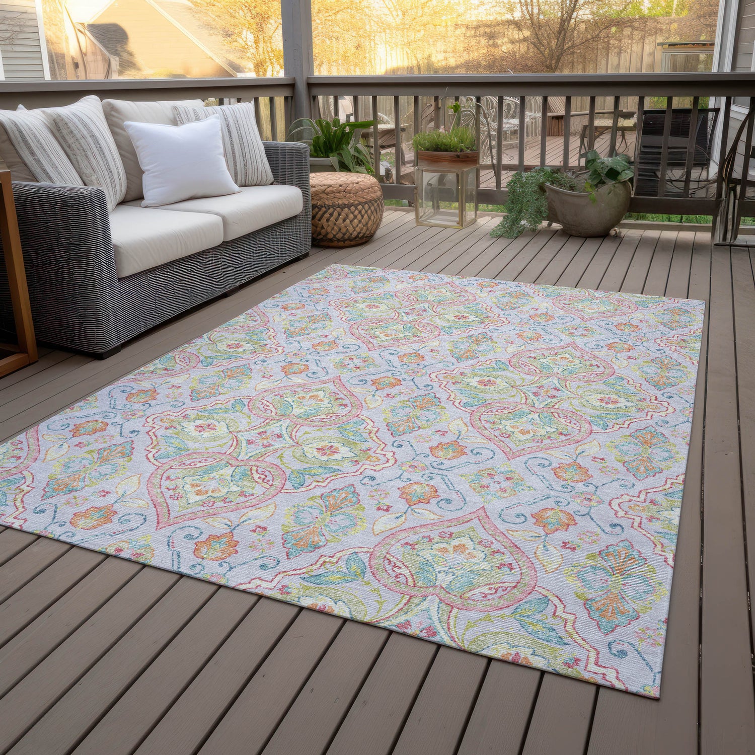 Addison Chantille ACN2207 Bohemian Machine Made Transitional Lavender Rug