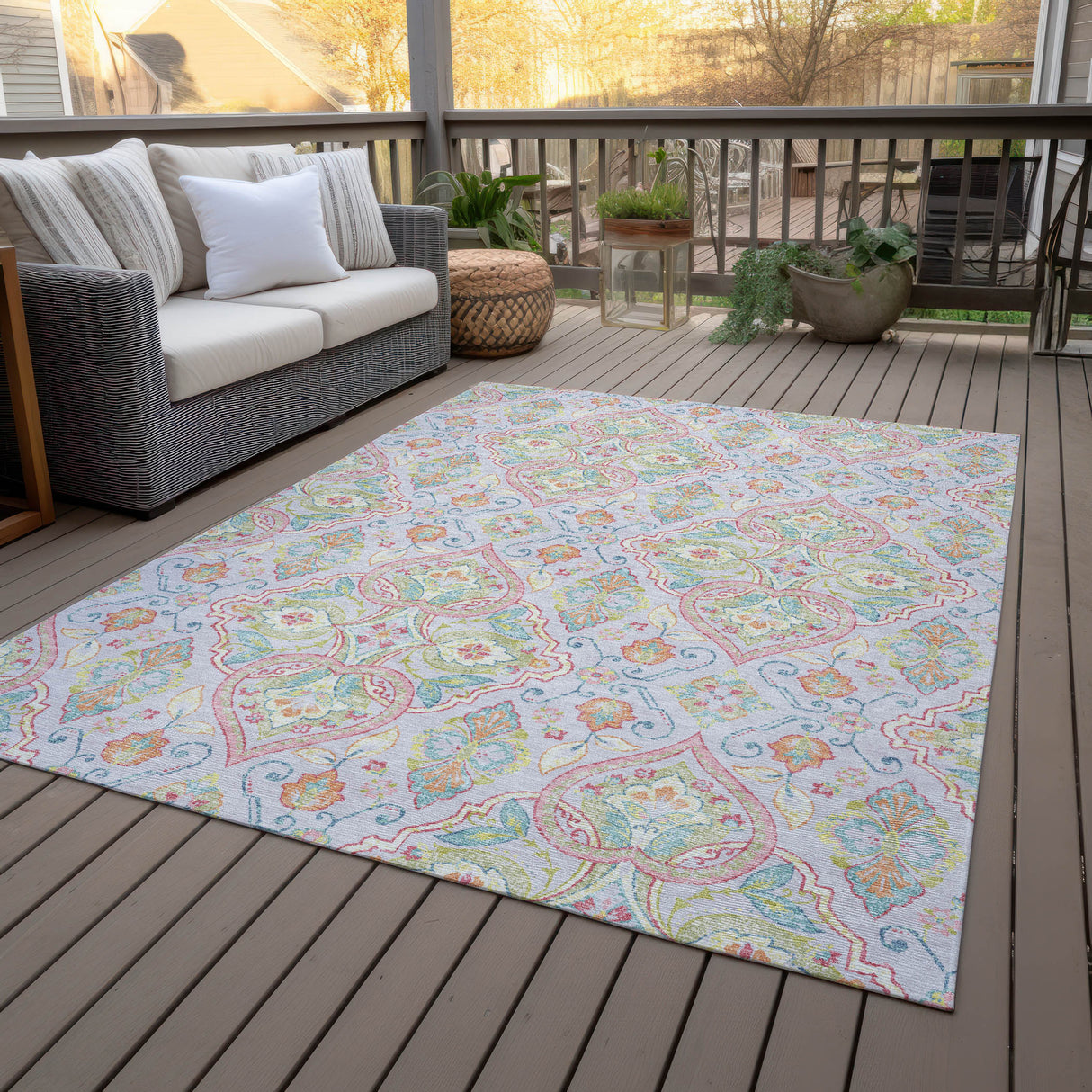Addison Chantille ACN2207 Bohemian Machine Made Transitional Lavender Rug