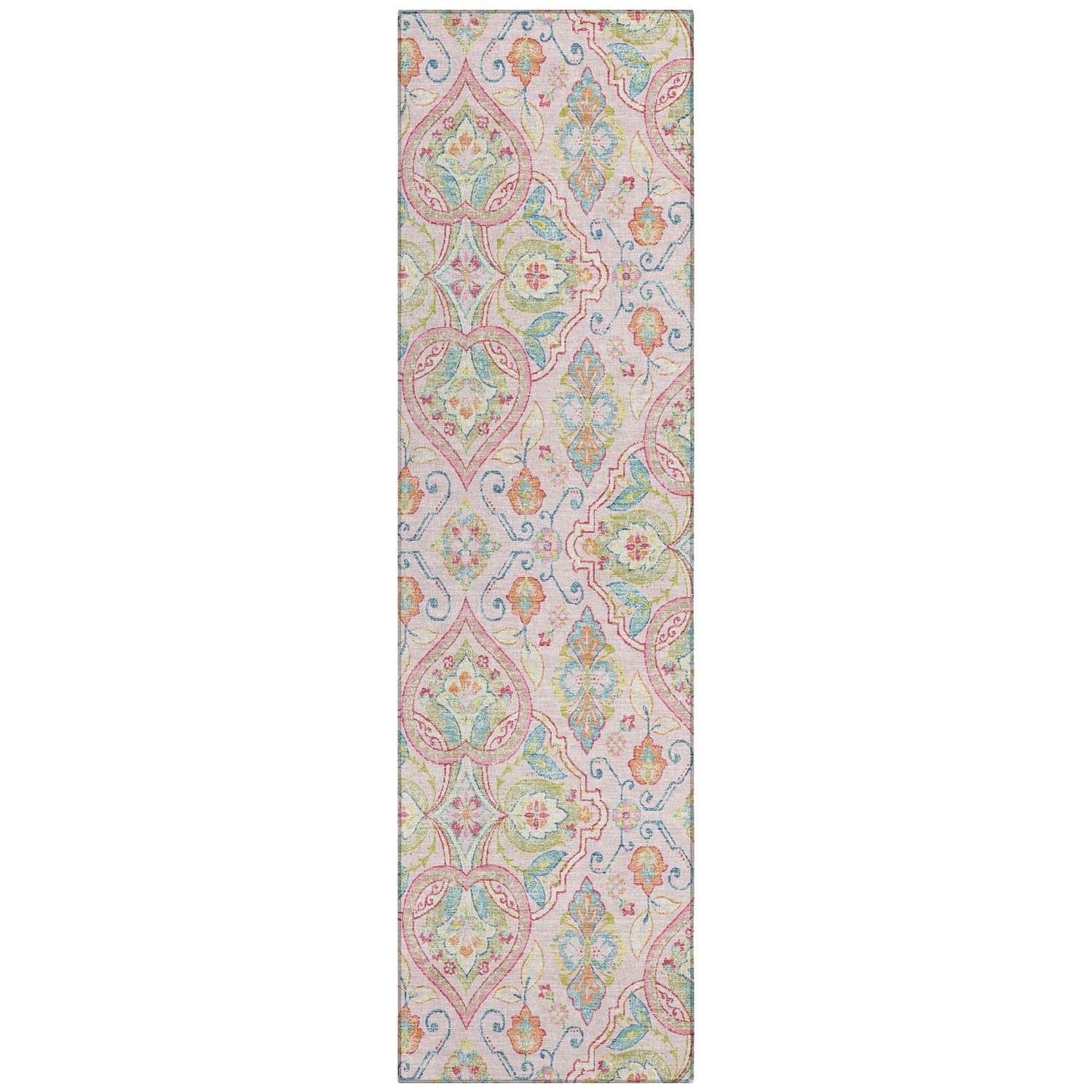 Addison Chantille ACN2207 Bohemian Machine Made Transitional Pink Rug