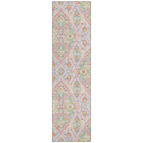 Addison Chantille ACN2207 Bohemian Machine Made Transitional Pink Rug