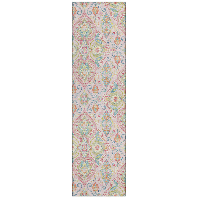 Addison Chantille ACN2207 Bohemian Machine Made Transitional Pink Rug