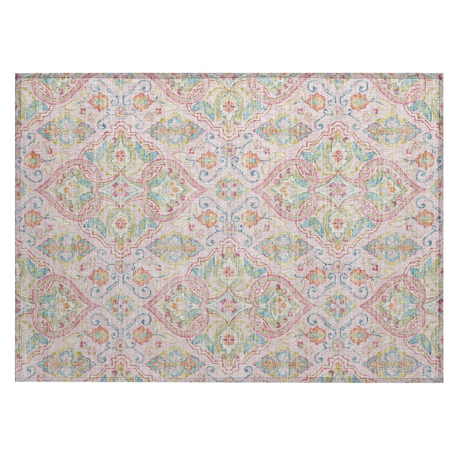 Addison Chantille ACN2207 Bohemian Machine Made Transitional Pink Rug