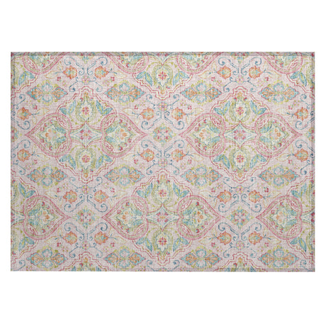 Addison Chantille ACN2207 Bohemian Machine Made Transitional Pink Rug