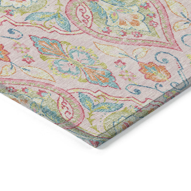 Addison Chantille ACN2207 Bohemian Machine Made Transitional Pink Rug