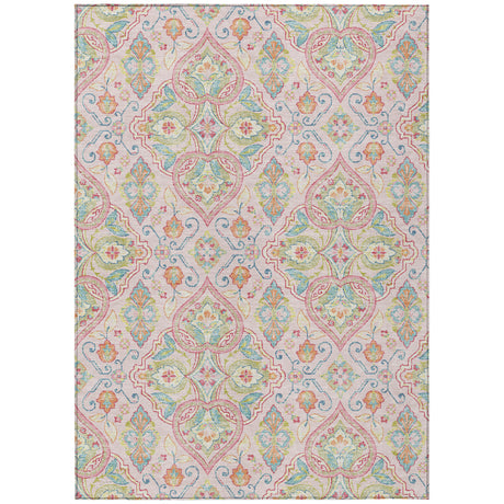 Addison Chantille ACN2207 Bohemian Machine Made Transitional Pink Rug