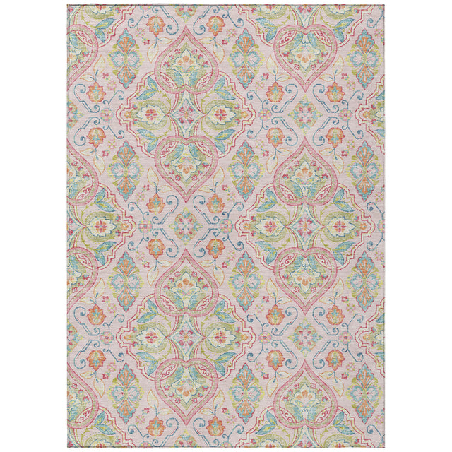 Addison Chantille ACN2207 Bohemian Machine Made Transitional Pink Rug