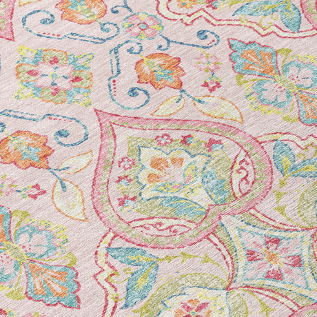 Addison Chantille ACN2207 Bohemian Machine Made Transitional Pink Rug