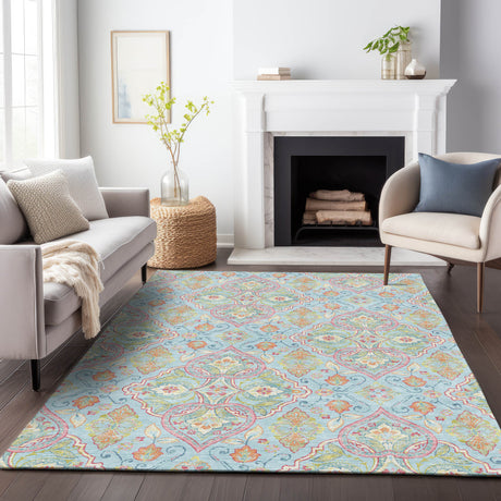 Addison Chantille ACN2207 Bohemian Machine Made Transitional Sky Rug