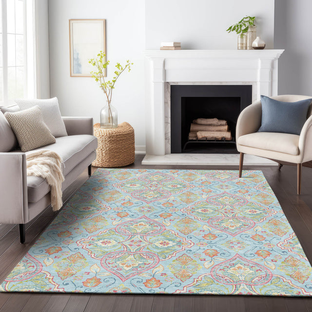 Addison Chantille ACN2207 Bohemian Machine Made Transitional Sky Rug