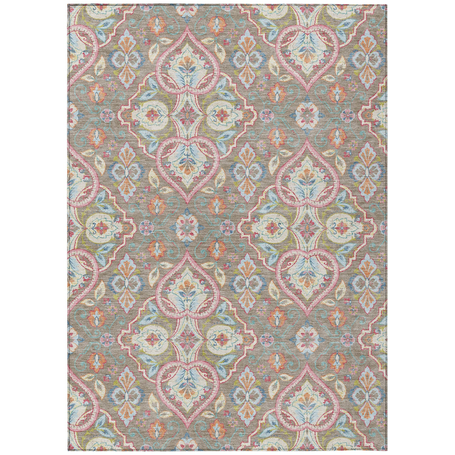 Addison Chantille ACN2207 Bohemian Machine Made Transitional Taupe Rug