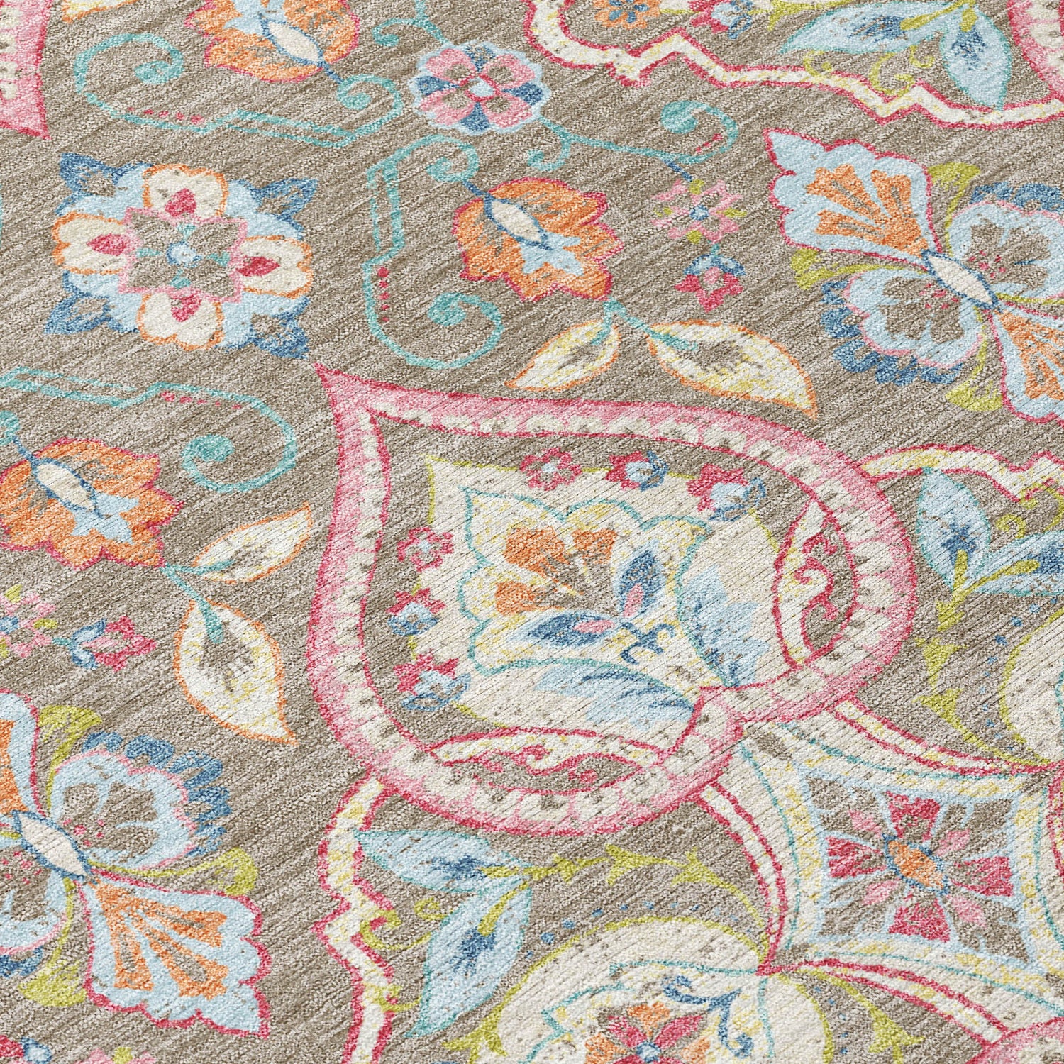 Addison Chantille ACN2207 Bohemian Machine Made Transitional Taupe Rug