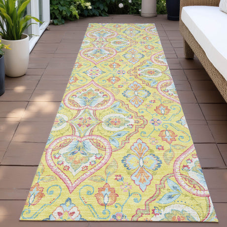 Addison Chantille ACN2207 Bohemian Machine Made Transitional Yellow Rug