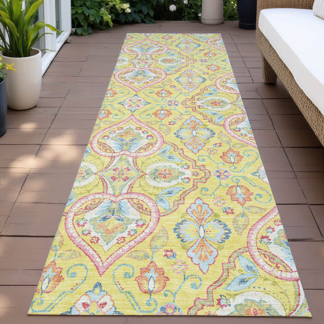 Addison Chantille ACN2207 Bohemian Machine Made Transitional Yellow Rug