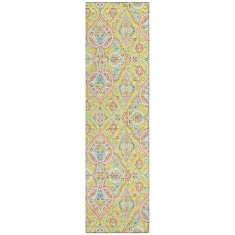 Addison Chantille ACN2207 Bohemian Machine Made Transitional Yellow Rug