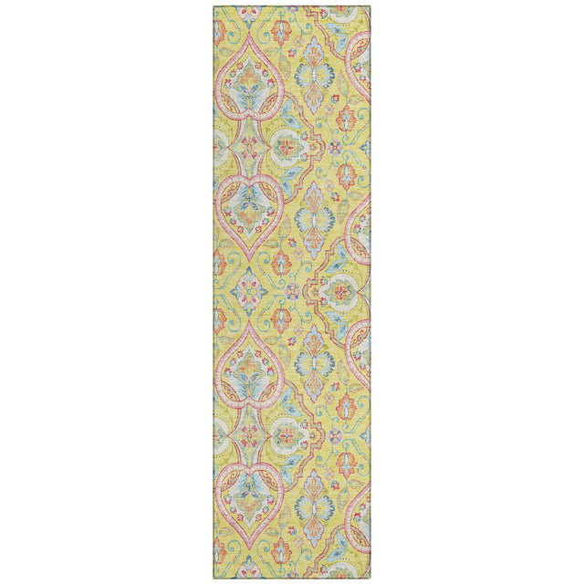 Addison Chantille ACN2207 Bohemian Machine Made Transitional Yellow Rug