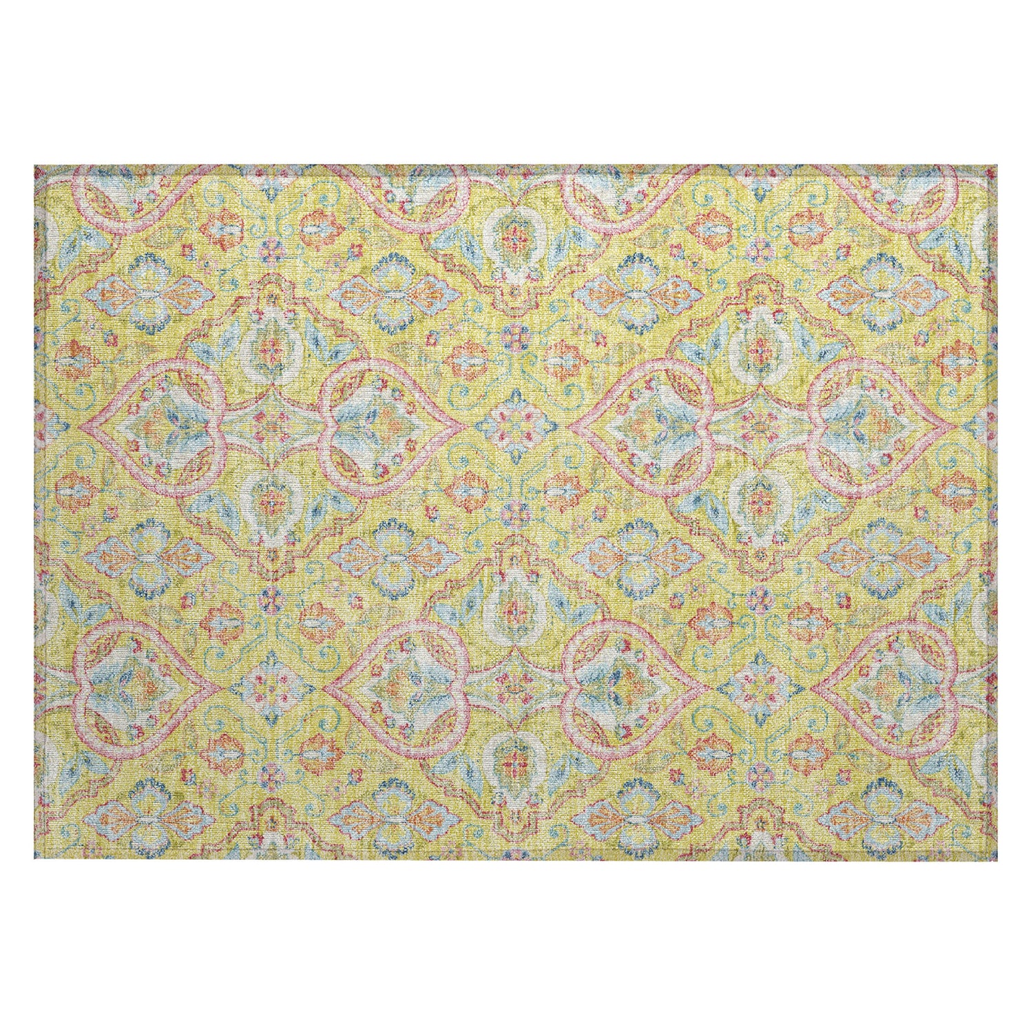 Addison Chantille ACN2207 Bohemian Machine Made Transitional Yellow Rug