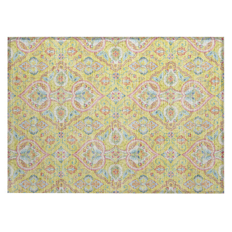 Addison Chantille ACN2207 Bohemian Machine Made Transitional Yellow Rug