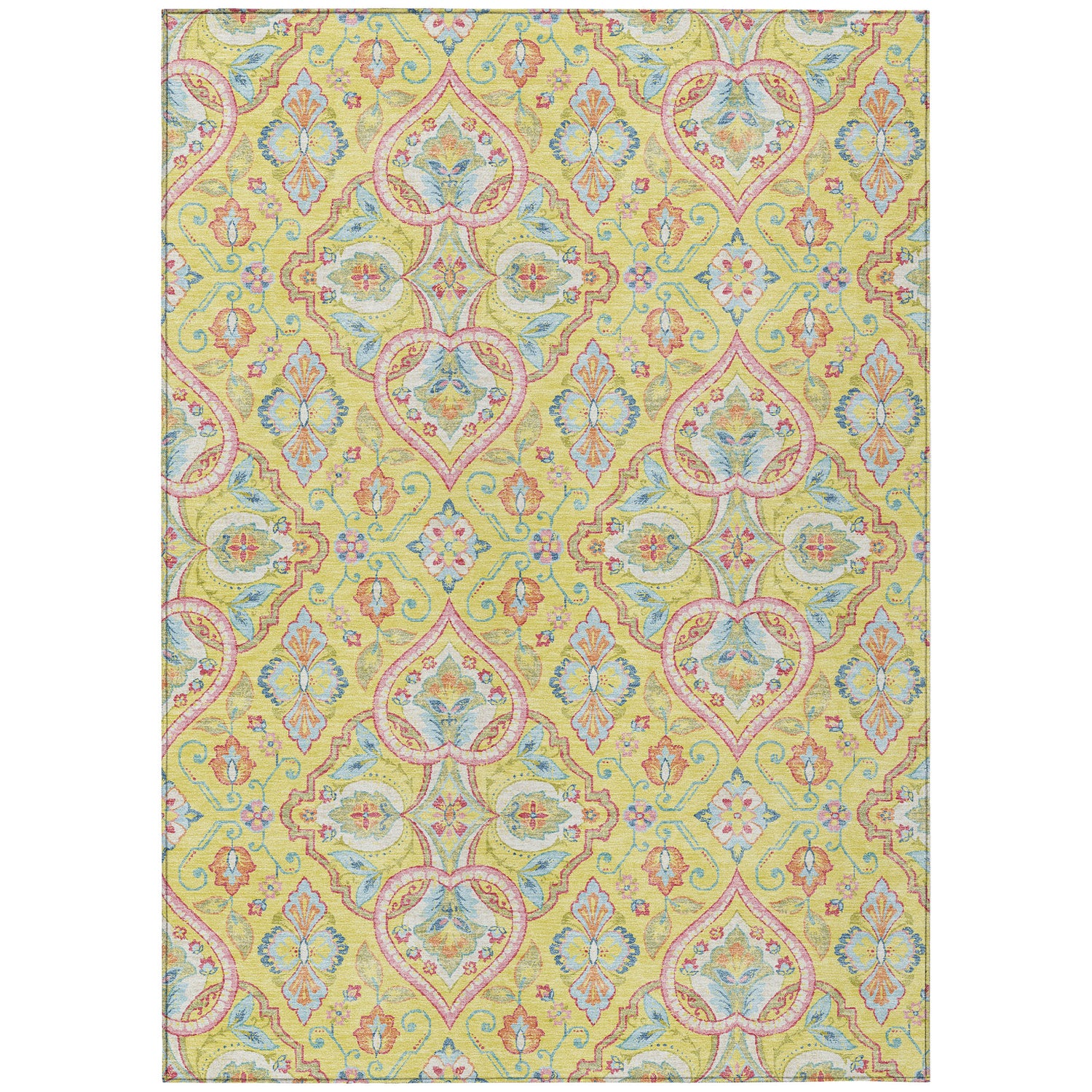Addison Chantille ACN2207 Bohemian Machine Made Transitional Yellow Rug