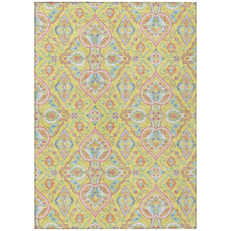 Addison Chantille ACN2207 Bohemian Machine Made Transitional Yellow Rug