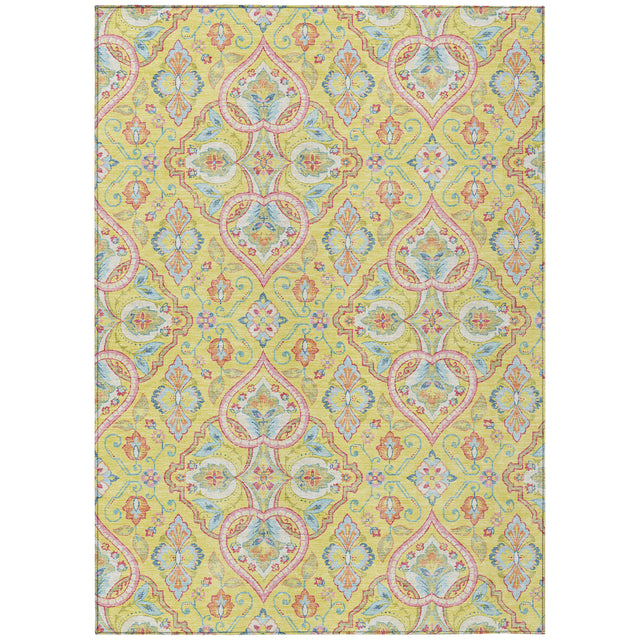 Addison Chantille ACN2207 Bohemian Machine Made Transitional Yellow Rug