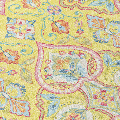 Addison Chantille ACN2207 Bohemian Machine Made Transitional Yellow Rug
