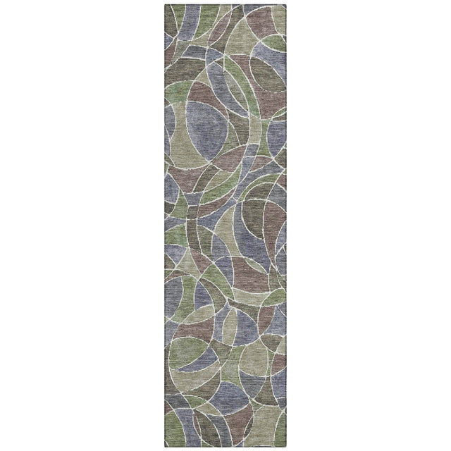 Addison Chantille ACN2208 Geometric Machine Made Transitional Green Rug