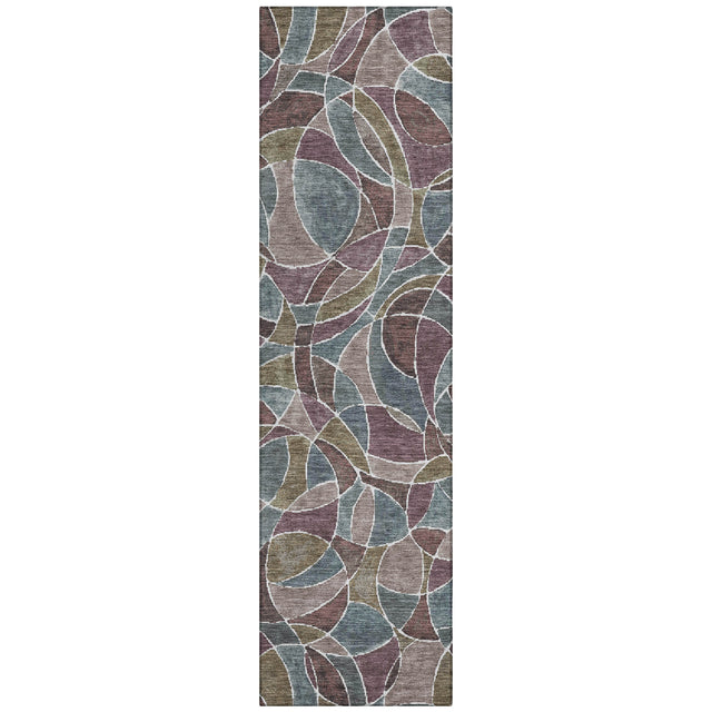 Addison Chantille ACN2208 Geometric Machine Made Transitional Plum Rug