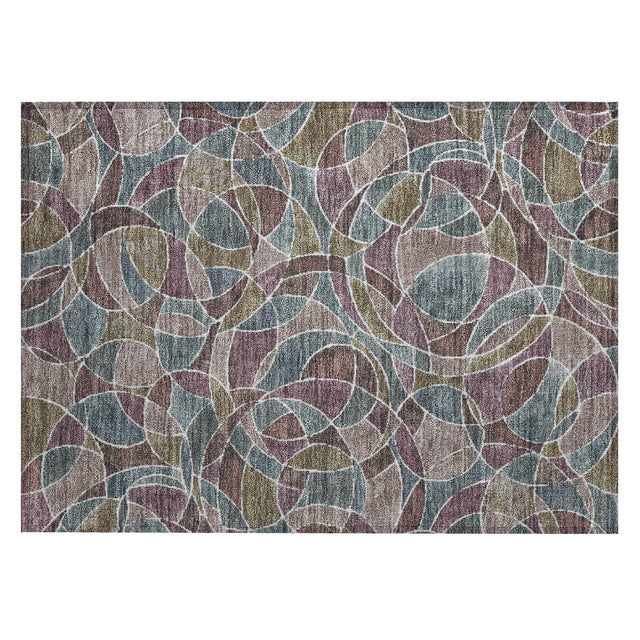 Addison Chantille ACN2208 Geometric Machine Made Transitional Plum Rug