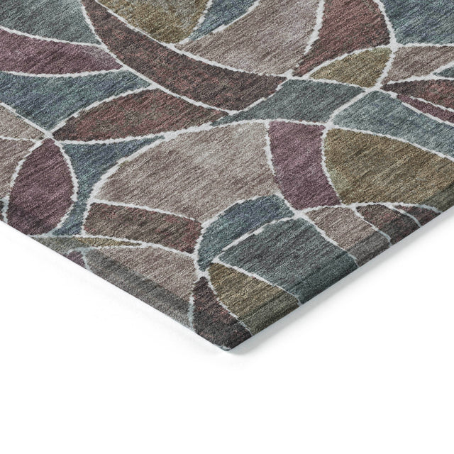 Addison Chantille ACN2208 Geometric Machine Made Transitional Plum Rug