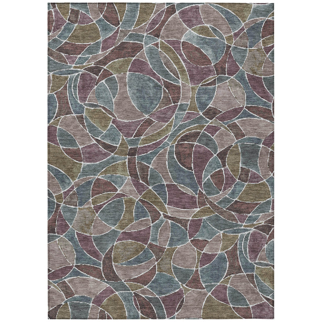 Addison Chantille ACN2208 Geometric Machine Made Transitional Plum Rug
