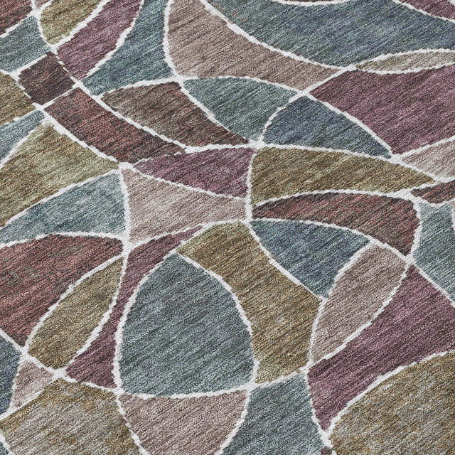 Addison Chantille ACN2208 Geometric Machine Made Transitional Plum Rug