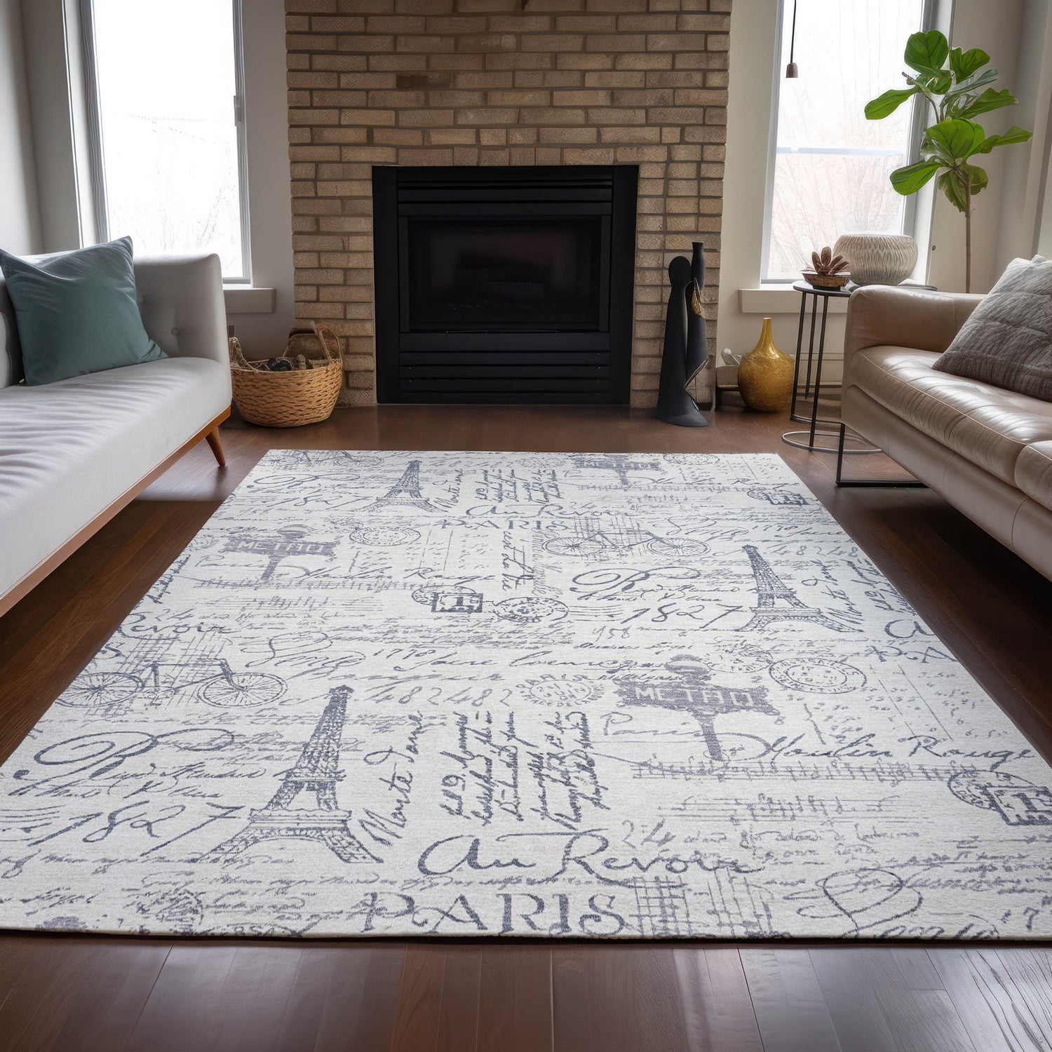 Addison Chantille ACN2209 Novelty Machine Made Transitional Ivory Rug