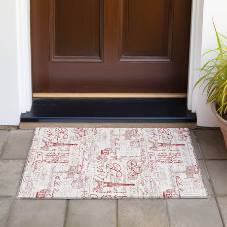 Addison Chantille ACN2209 Novelty Machine Made Transitional Red Rug